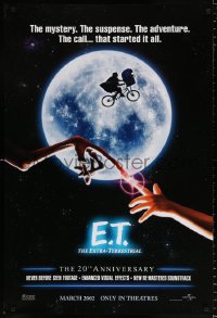 7k626 E.T. THE EXTRA TERRESTRIAL teaser DS 1sh R2002 Drew Barrymore, Spielberg, bike over the moon!