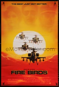 7k634 FIRE BIRDS DS 1sh 1990 Nicolas Cage, Tommy Lee Jones, Sean Young, Apache attack helicopters!