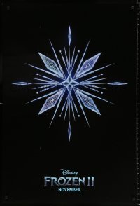 7k643 FROZEN II advance DS 1sh 2019 Walt Disney sequel, Kristen Bell, Menzel, Groff, cool snowflake!