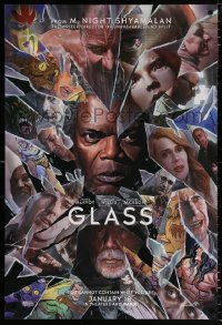 7k650 GLASS teaser DS 1sh 2019 M. Night Shyamalan, Alex Ross art of Jackson, McAvoy & Willis!