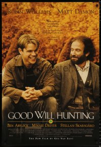 7k659 GOOD WILL HUNTING int'l DS 1sh 1997 Matt Damon, Robin Williams, nominated for 9 Academy Awards!