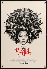 7k841 PROUD MARY advance DS 1sh 2018 Taraji Henson in title role, completely different montage!