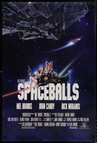 7k901 SPACEBALLS 1sh 1987 Mel Brooks sci-fi Star Wars spoof, John Candy, Pullman!