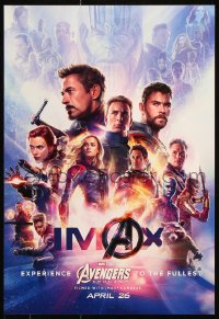 7k124 AVENGERS: ENDGAME IMAX mini poster 2019 Marvel Comics, cool montage with Hemsworth & top cast!