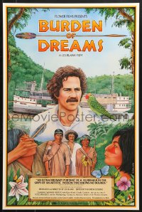 7k331 BURDEN OF DREAMS 18x27 special poster 1982 Werner Herzog, great art by Monte Dolack!