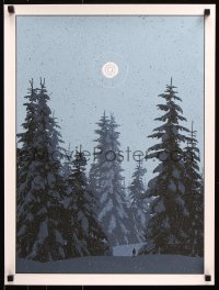 7k029 DAN MCCARTHY signed #356/555 18x24 art print 2009 In a Silent Way, snowy forest art!