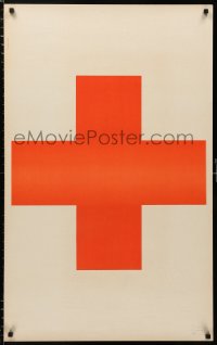 7k359 DSB 24x39 Danish special poster 1965 Danske Statsbaner, art of the Red Cross!
