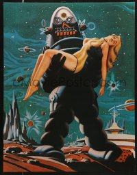 7k373 FORBIDDEN PLANET 2-sided 17x22 special poster 1970s full-length Leslie Nielsen & sexy Anne Francis!