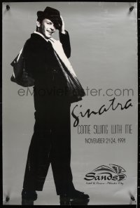 7k089 FRANK SINATRA 16x24 music poster 1991 Leroy Neiman art, Duets, Sands Casino in Atlantic City!