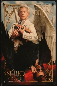 7k022 GOOD OMENS 2-sided tv poster 2019 angel Michael Sheen and demon David Tennant!
