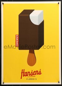 7k144 HANSENS FLODEIS eskimo style 20x28 Danish advertising poster 2010s ice cream, Mads Berg art!