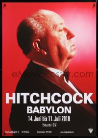 7k173 HITCHCOCK BABYLON 23x33 German film festival poster 2018 profile image of Alfred Hitchcock!