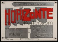 7k076 HORIZONTE 22x32 East German stage poster 1970s Heiner Muller, cool silkscreen art!