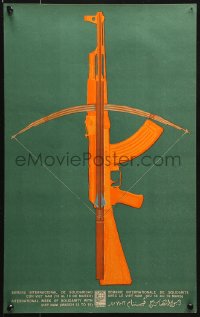 7k393 INTERNATIONAL WEEK OF SOLIDARITY WITH VIET NAM 13x21 Cuban special poster 1969 AK rifle/bow!