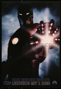 7k128 IRON MAN teaser mini poster 2008 Robert Downey Jr. is Iron Man, cool image of suit!