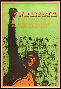 7k424 NAMIBIA POWER TO THE PEOPLE 19x28 Cuban special poster 1981 revolutionary Alberto Blano art!