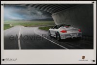 7k155 PORSCHE 2-sided 24x36 advertising poster 1990s Boxter Spyder convertible with top down!