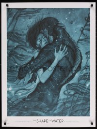 7k457 SHAPE OF WATER 24x32 special poster 2017 Guillermo del Toro, great James Jean art!