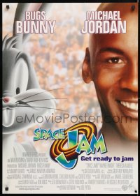 7k466 SPACE JAM 23x33 special poster 1996 Michael Jordan & Bugs Bunny in outer space!