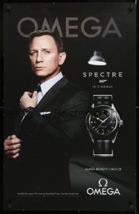 7k158 SPECTRE 21x33 advertising poster 2015 Daniel Craig as James Bond 007 in tuxedo, Omega tie-in