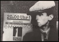 7k083 THREE PENNY OPERA 2-sided 16x23 East German stage poster 1987 art of young Bertolt Brecht!