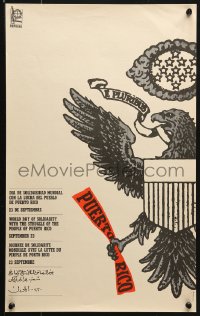 7k497 WORLD DAY OF SOLIDARITY WITH PUERTO RICO 13x21 Cuban special poster 1972 Olivio Martinez!