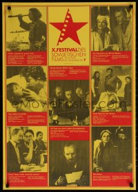 7k193 X FESTIVAL DES SOWJETISCHEN FILMS 23x32 East German film festival poster 1979 The Youth of Peter the Great & more!