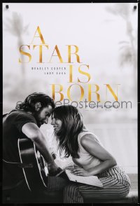 7k910 STAR IS BORN teaser DS 1sh 2018 Bradley Cooper stars and directs, romantic image w/Lady Gaga!