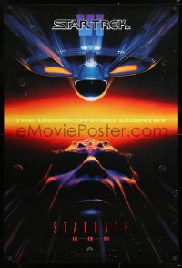 7k917 STAR TREK VI teaser 1sh 1991 William Shatner, Leonard Nimoy, Stardate 12-13-91!
