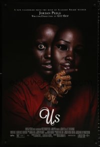 7k966 US DS 1sh 2019 directed by Jordan Peele, creepy image of Lupita Nyong'o with mask!