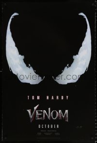 7k973 VENOM teaser DS 1sh 2018 Tom Hardy in the title role, eyes logo!