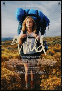 7k984 WILD DS 1sh 2014 cool image of Reese Witherspoon hiking on desolate road!