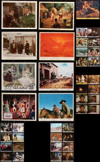 7m313 LOT OF 41 COLOR 8X10 STILLS AND MINI LOBBY CARDS 1960s scenes from a variety of movies!