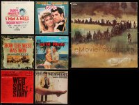7m022 LOT OF 7 33 1/3 RPM MOSTLY MOVIE SOUNDTRACK RECORDS 1960s-1970s Grease, West Side Story!