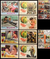7m208 LOT OF 40 LOBBY CARDS 1950s-1960s incomplete sets from a variety of different movies!