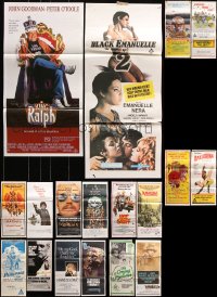 7m099 LOT OF 18 FOLDED AUSTRALIAN DAYBILLS 1970s-1990s great images from a variety of movies!