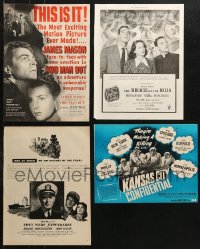 7m145 LOT OF 4 MAGAZINE ADS 1940s-1950s cool advertising for a variety of different movies!