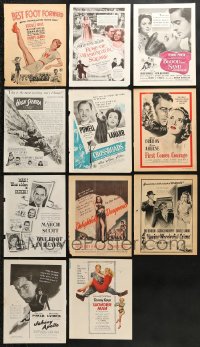 7m138 LOT OF 11 MAGAZINE ADS 1940s cool advertising for a variety of different movies!