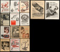 7m135 LOT OF 14 MAGAZINE ADS 1940s cool advertising for a variety of different movies!