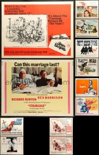 7m346 LOT OF 16 MOSTLY UNFOLDED HALF-SHEETS 1960s great images from a variety of movies!