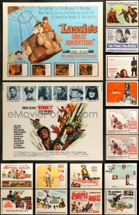 7m345 LOT OF 18 MOSTLY UNFOLDED HALF-SHEETS 1960s great images from a variety of movies!