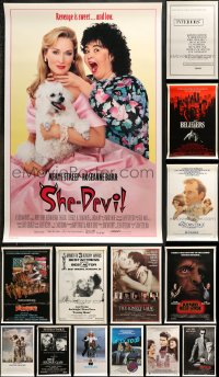 7m445 LOT OF 18 UNFOLDED SINGLE-SIDED 27X41 ONE-SHEETS 1970s-1980s a variety of movie images!