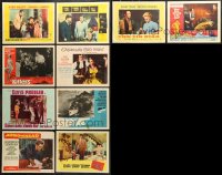 7m223 LOT OF 10 LOBBY CARDS 1950s-1960s great scenes from a variety of different movies!