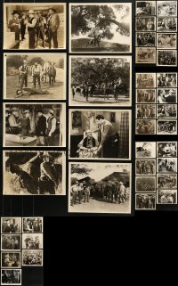 7m314 LOT OF 39 WESTERN 8X10 STILLS 1940s great scenes from several cowboy movies!
