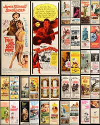 7m342 LOT OF 37 UNFOLDED INSERTS 1960s great images from a variety of different movies!