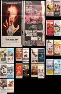 7m094 LOT OF 24 FOLDED AUSTRALIAN DAYBILLS 1960s-1980s great images from a variety of movies!