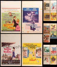 7m029 LOT OF 24 WINDOW CARDS 1950s great images from a variety of different movies!