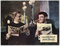 7p369 HEAVENS ABOVE! English LC 1963 Peter Sellers & Ian Carmichael with magazine & newspaper!