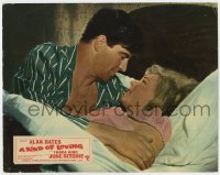 7p455 KIND OF LOVING English LC 1962 romantic close up of Alan Bates & June Ritchie in bed!
