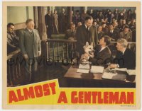 7p028 ALMOST A GENTLEMAN LC 1939 crowd watches James Ellison & Ace the Wonder Dog in courtroom!
